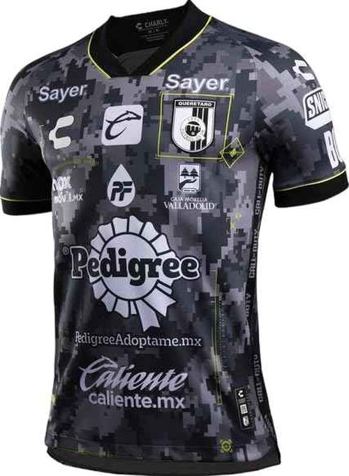 Charly x Call of Duty 23/24 Special Edition Soccer Liga MX Third Jersey Collection - for Fans of Call of Duty and Liga MX! (US, Alpha, Large, Regular, Regular, Queretaro - Gray Oxford)