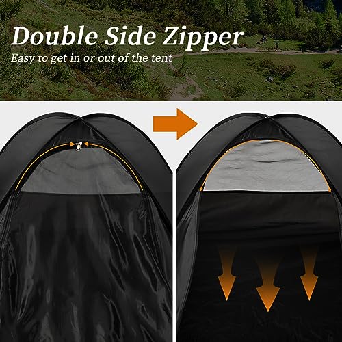 L RUNNZER Single Person Pop Up Tent, 1 Person Mosquito Net Tent
