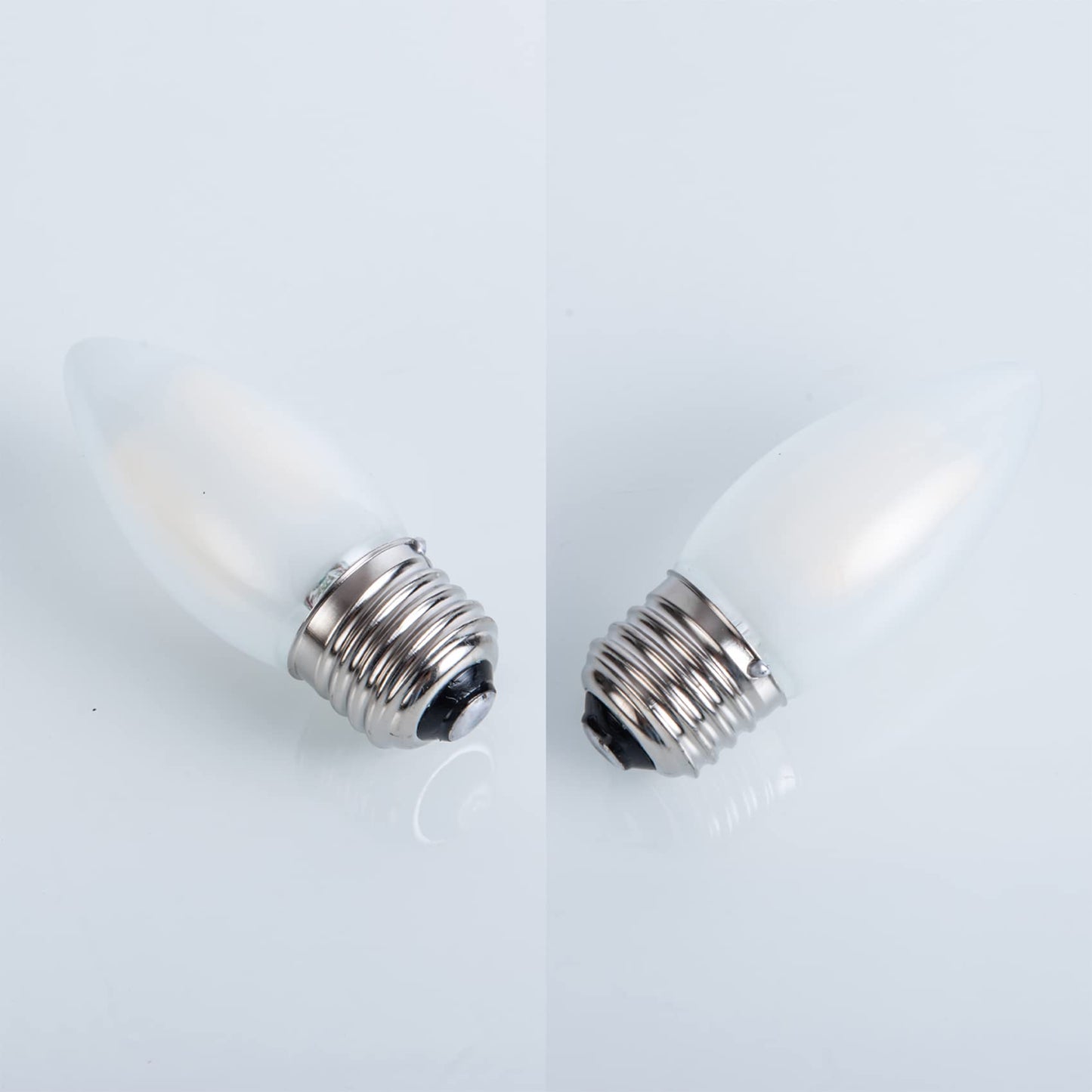 Beonllay E26 Candelabra Bulb Frosted Medium Base 2700K Warm White Equivalent 25 Watt Light Bulbs, B11 Dimmable LED 2W Chandelier Candle Light for Decorative, 6 Pack