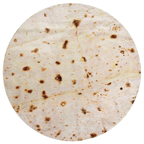 CASOFU Burrito Tortilla Throw Blanket 71 inches for Adult Kids, Novelty Tortilla Wrap Blanket Funny Gifts for Women Men Te...