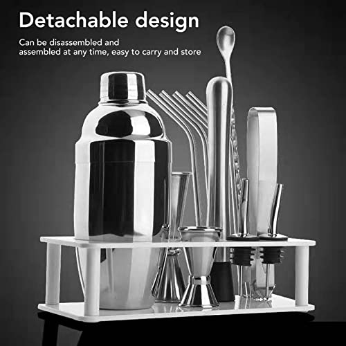 Bartender Kit Stand, Detachable Space Saving Odorless Multipurpose Plastic Bartending Tool Holder Cocktail Shaker Set Drin...