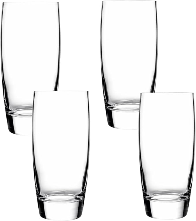 Luigi Bormioli Michelangelo 20 oz Beverage Glasses - Large Capacity, Crystal-Clear Design - Fine Laser-Cut Rims, Ideal for...