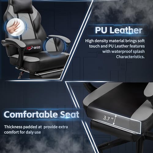 DL-win Gaming Chairs for Adults, Computer Chair with Footrest and High Back, Big and Tall Gamer Chair's with Massage Lumba...