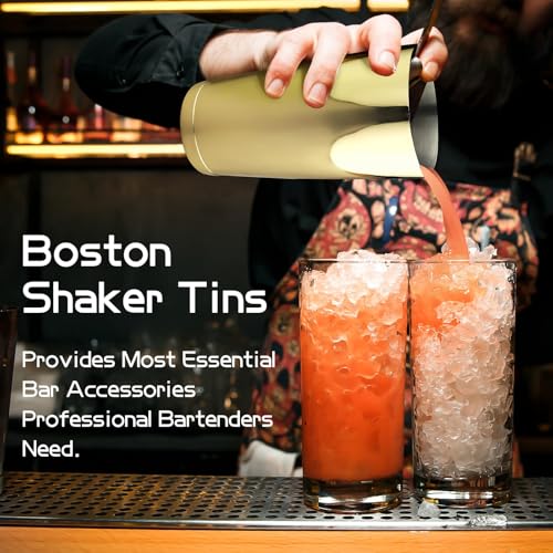 Stainless Steel Cocktail Shaker - 2 Piece 18oz & 28oz Boston Cocktail Shaker Bar Shaker Set Martini Shaker Set Bartender S...