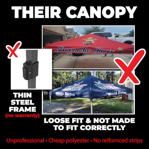 Custom Canopy with Logo by DOT4DOT for 10x10 Pop Up Tent Personalized Customizable Heavy Duty for Events