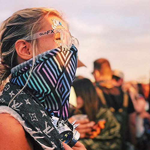 GloFX Ultimate Diffraction Glasses - Clear - 3D Prism Rainbow Effect - Great Edm, Festival, Concert, Fireworks, Christmas ...