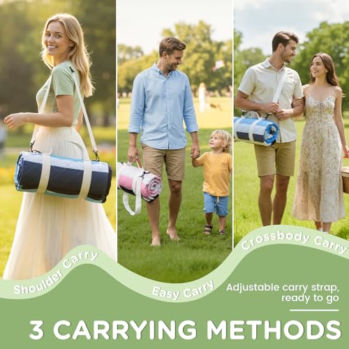 RYCHIC Waterproof Picnic Blanket Beach Outdoor Camping Mat Extra Large Foldable Cute Big Travel Essential Accessories Gift...