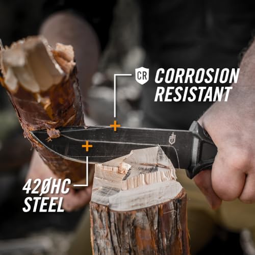 Gerber Gear StrongArm Knife - Fixed Blade - Tactical Knife for Survival Gear - Full Tang, 420HC Steel Blade - Camping Surv...