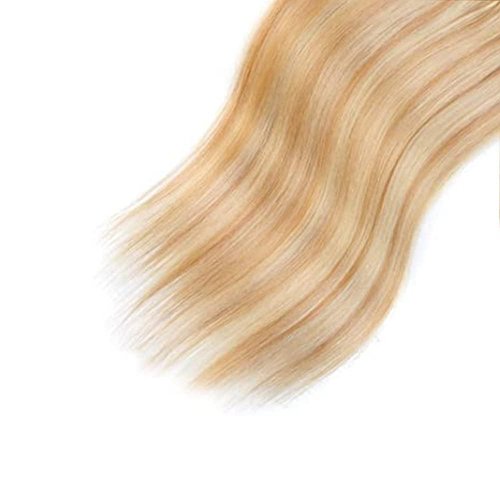 Giginger Bundles Human Hair P27/613 Blonde Straight Human Hair Bundles 20 22 24 Inch Highlight Honey Blonde Unprocessed Quick Weave Soft Sewn In Hair Extensions for Black Women