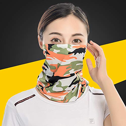Neck Gaiter Ice Silk Cycling Mask Summer Neck Sunscreen Scarf Hiking Headscarf for Men Women Outdoor Sports Riding
