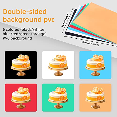 Lightdow 12"x12"x12" Photo Studio Light Box Photography with Desktop Tripod & 120 LEDs (CRI>95), 6 Backdrops - Portable/Di...
