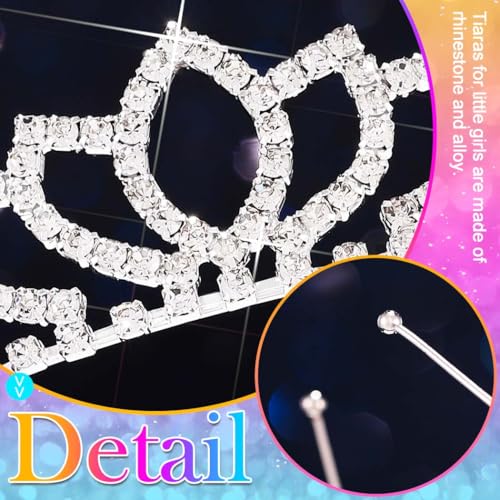 Kilshye Silver Tiaras and Crowns Rhinestone Wedding Tiara Birthday Prom Crown Hair Accessories for Women