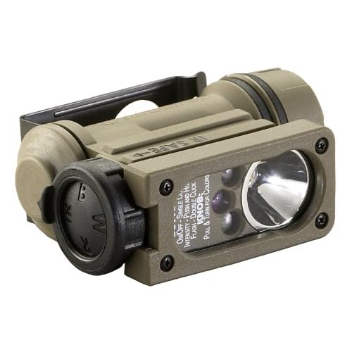 Streamlight 14510 Sidewinder 55-Lumens Compact II Military Flashlight with Helmet Mount in Box, Coyote