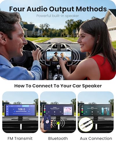 Avaett 9.26" Wireless Car Play Screen for Apple CarPlay & Android Auto, Portable Car Tablet with Backup Camera, Mirror Lin...