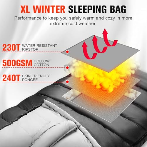 WERTYCITY Sleeping Bags for Adults Cold Weather & Warm, Lightweight Compact Camping Backpacking Sleeping Bag for Kids Girl...