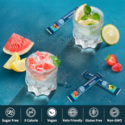 OZENKE Electrolytes Powder Packets, Hydration Packets, Electrolytes Powder No Sugar, Portable Electrolyte Drink Mix for Ra...