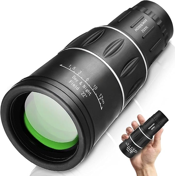 16X52 Monocular Telescope High Powered for Adults, 2025 Power Prism Compact Monoculars for Adults,HD Monocular Scope for Gifts,
