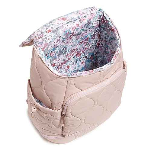 Vera Bradley Women's Featherweight Commuter Backpack Travel Bag, Rose Quartz, One Size