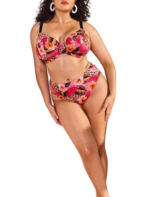Elomi Women's Cabana Nights Underwire Plunge Bikini Top