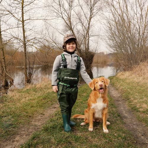 DaddyGoFish Chest Waders for Kids and Adults, Fishing and Hunting Waders with a Pocket and a Wader Hanger
