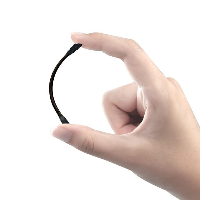 Black Cotton Swabs Spiral - 600 Count Organic Cotton Buds Double Side Tightly Wrapped Charcoal Cotton Tips Paper Stick Soft Gentle Lint-Free Cruelty-Free Goth Bathroom, Round & Spiral (Black)
