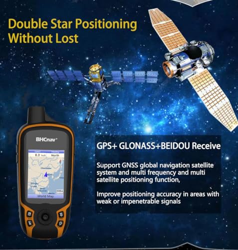 BHCnav NAVA F30 Handheld GPS Units,Colorful Map Handheld GPS Navigation Device,Land Accuracy Surveying GPS Equipment for O...