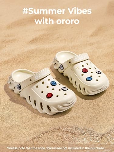 ORORO Unisex Garden Clogs, Lightweight Slip-On Shoes for Indoor Outdoor