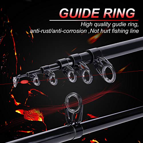 Sougayilang Telescopic Fishing Pole with Spinning Reel Portable Fishing Rod Reel Combos