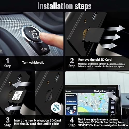 ARERCO 2025 Navigation sd Card Update 86271-0E077 Fits Only Toyota 4Runner, Camry, Corolla, Highlander, Prius, Tacoma, Tun...