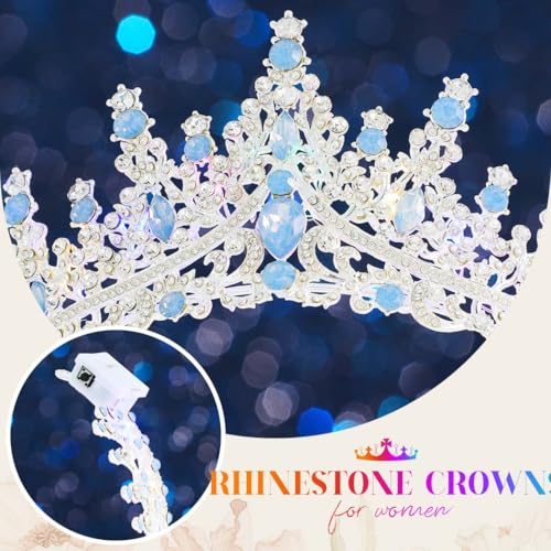 Brishow Light Up Bridal Wedding Rhinestone Tiaras, Crystal Prom Peagant Crowns, Sparkly Homecoming Headband for Women