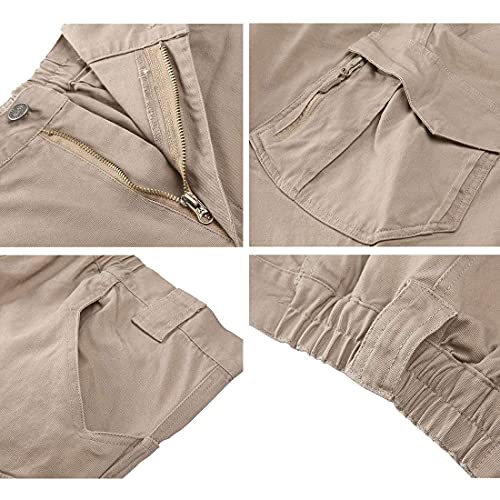 CARWORNIC Gear Men's Hiking Tactical Pants Lightweight Cotton Outdoor Military Combat Cargo Trousers