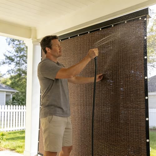 EMERIT 90% Shade Cloth Sun Shade Fabric Privacy Screen Shade Cover for Patio Garden Pergola Shade Cover Canopy with Gromments
