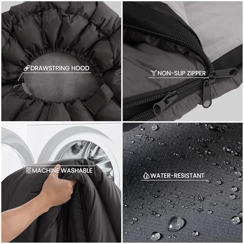 FARLAND Sleeping Bag for Adults, Cold Weather & Warm Plush Fleece-Lined Interior - Portable Waterproof Windproof with Comp...