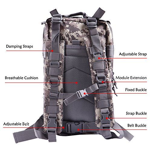 HDE Tactical Military Backpacks 20L MOLLE Bug Out Bag Survival Backpack