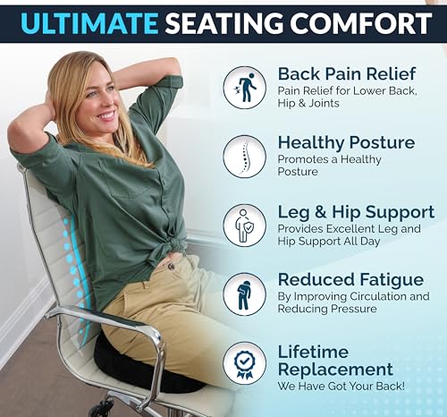 ComfiLife Premium Gel & Memory Foam Seat Cushion – Doctor Recommended Office Chair Cushion, Car Seat Cushion – Chair Cushi...