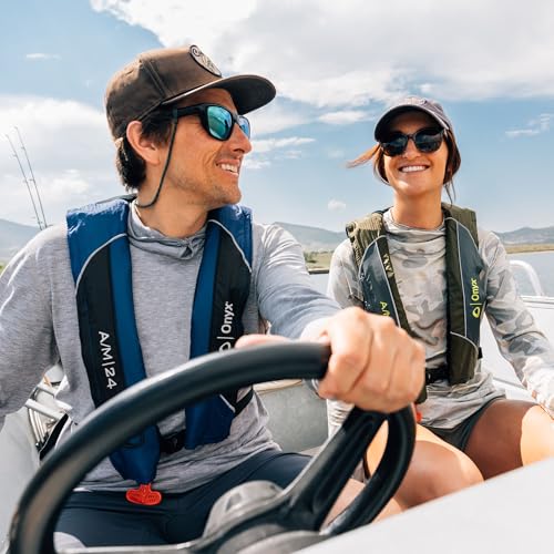 Onyx A/M-24 Automatic/Manual Inflatable Life Jacket, U.S. Coast Guard Approved, Low Profile, Compact Design, Manual Conver...
