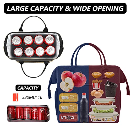 IDEATECH Insulated Lunch Box for Women & Men, Stylish Ladies Lunch Bag for Work, Leak Proof Portable Cooler Bag for Picni...