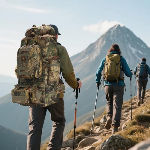 HongXingHai 100L Camping Hiking Backpack,Molle military Tactical rucksack backpack,Waterproof Lightweight Hiking Backpack...