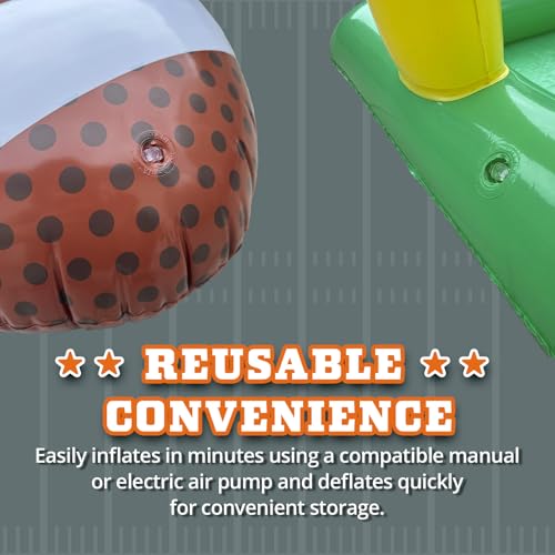 Inflatable Football Stadium Cooler Set, 2-Piece Football Ice Buffet Serving Bar for Food & Drinks, Tailgate Party Supplies...