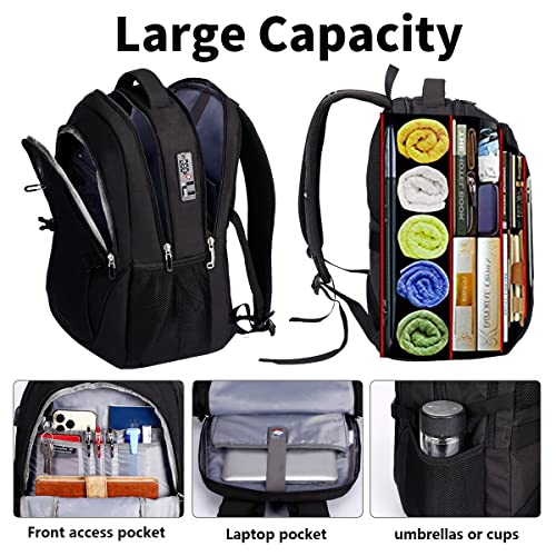 SHRRADOO Anti Theft Laptop Backpack Travel Backpacks with usb Charging Port for Women Men High School College Backpack Com...