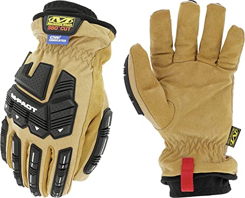 Mechanix Wear: DuraHide Insulated M-Pact Leather Driver F8-360 - Insulated with PrimaLoft Gold, All Around A9 Cut Resistan...