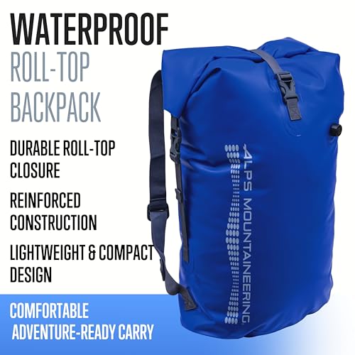 ALPS Mountaineering Torrent Waterproof Backpack, Fully Welded Seams Dry Bag with Adjustable Straps