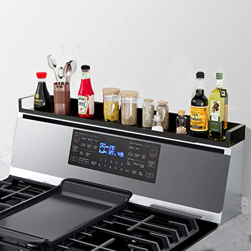 SZJHXIN 4X Strong Magnetic Stove Top Shelf, Adjustable 15-30 Inches, Fits Various Stove Lengths, Kitchen Organizer, Holds ...