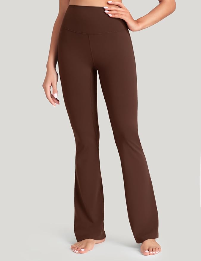 HeyNuts Harmony Flare Leggings 29"/30.5"/32.5"/34.5", High Waisted Tummy Control Wide Leg Bootcut Yoga Pants Lounge Soft