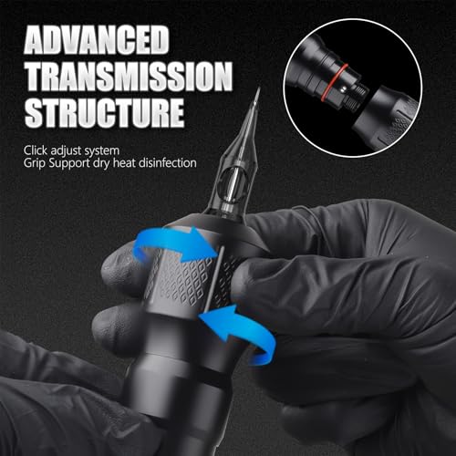 Tattoo Gun Kit-Kiss of Dragon Tattoo Machine, Practice Tattoo Pen for Beginners, 1800mAh Power Supply Tattoo Machine Equipped with Customized High-Precision Motor