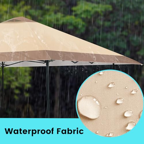 Canopy Replacement Top Cover with Air Vents for 12x12 Pop up Canopy Tent, Fit for 12x12 Pop up Gazebo, Waterproof & Anti-U...