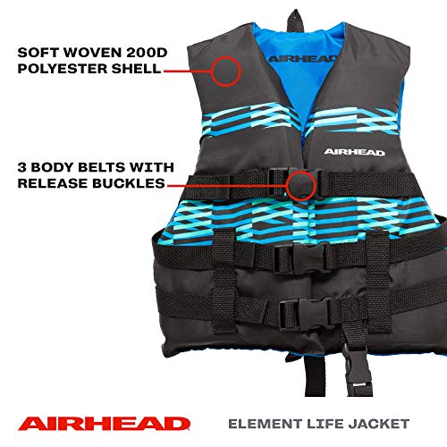 Airhead Element Life Jacket | Open Sided PFD | Sizes for Child, Youth and Adult Available