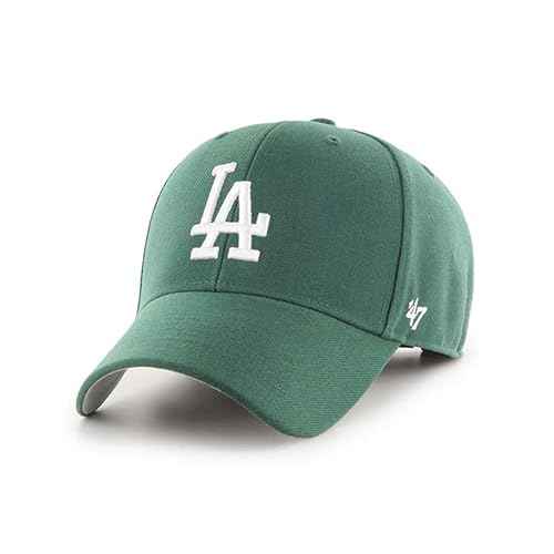 47 Los Angeles Dodgers Mens Womens MVP Adjustable Velcroback Dark Green Hat with White Logo