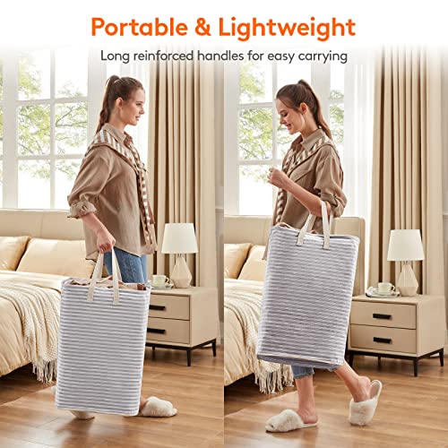 Lifewit 2 Pack Laundry Hamper Large Collapsible Laundry Baskets, Freestanding Waterproof Clothes Hamper with Easy Carry Ha...