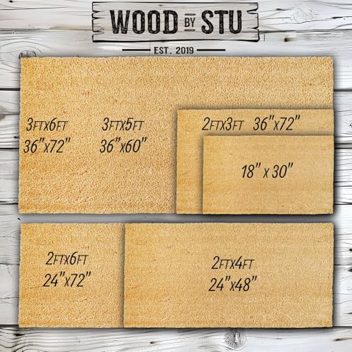 WoodByStu Happy Campers | Camping Welcome Mat | Custom Door Mat | Personalized Doormat | Camper Decor | Camper Doormat | C...